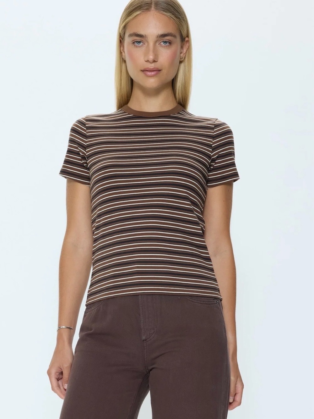 Pistola ALBA SHRUNKEN TEE - BRUNA BLACK STRIPE